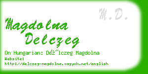 magdolna delczeg business card